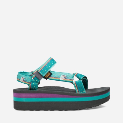 Dámské Sandály Teva Flatform Universal Světle Zelene - CZ162345